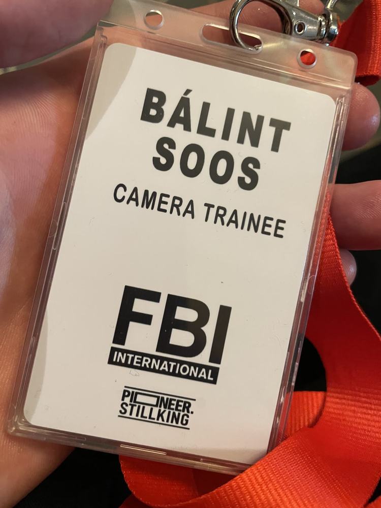 Bálint Soos Camera Trainee stábkártya az FBI International produkcióból